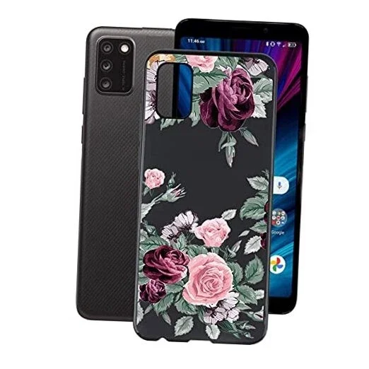 VIGOR- For Tcl A3X [6.00Inch] Case, Soft Silicone Bumper Shell Black Flexible Rubber