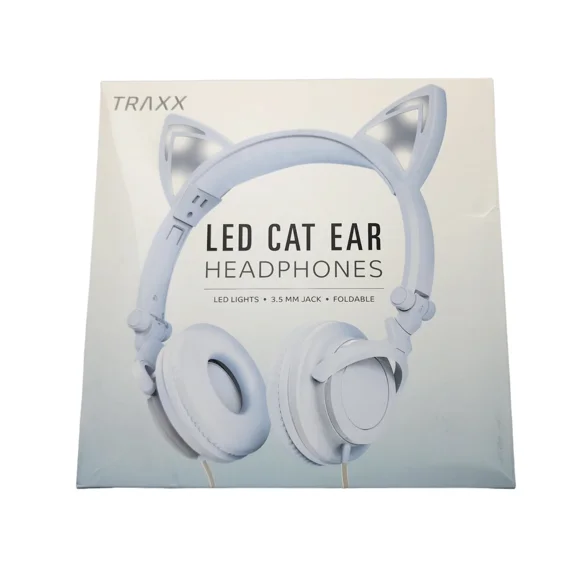 VIGOR- Headphone Earphone On Ear Wired Led Cat Ears Stereo Headsets Kids