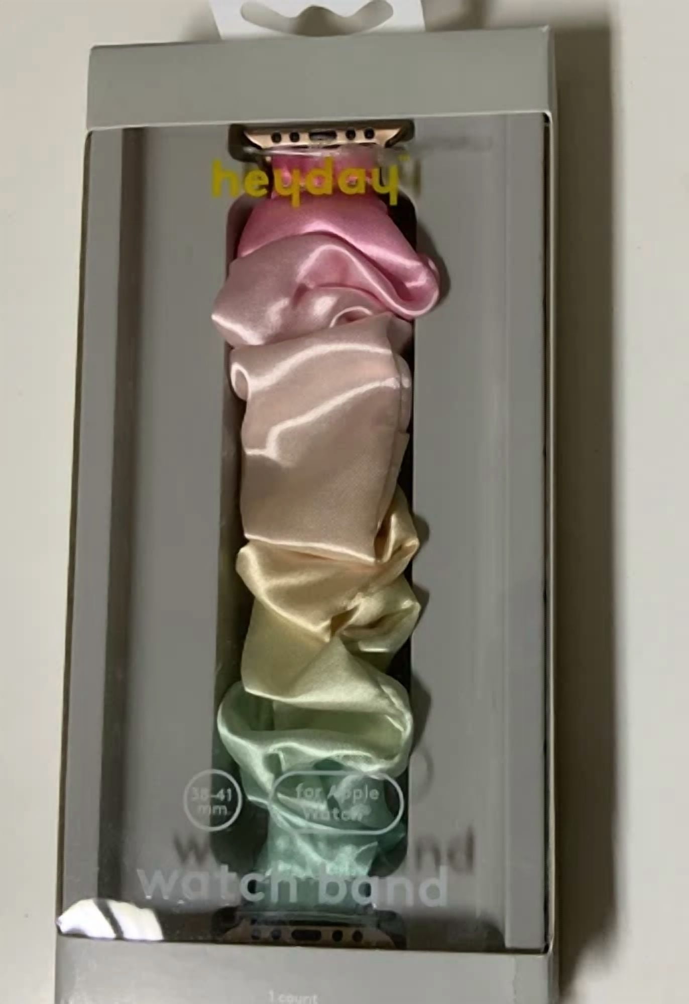 VIGOR- ?? Heyday Nylon Scrunchie Watch Band For Apple Watch 38/40/41Mm-Pastel Rainbow
