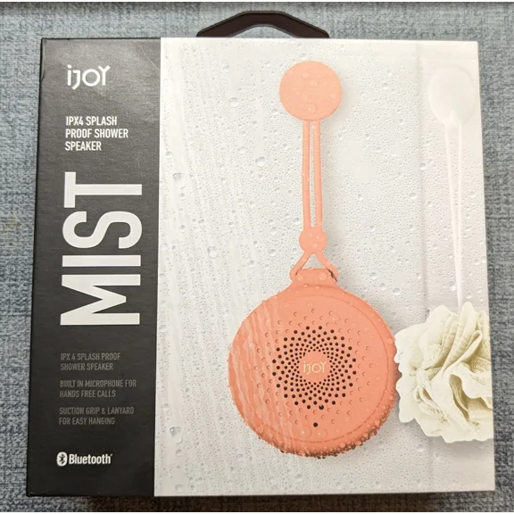 VIGOR- Ijoy Splash Proof Shower Speaker Mist Ipx4 Bluetooth Salmon