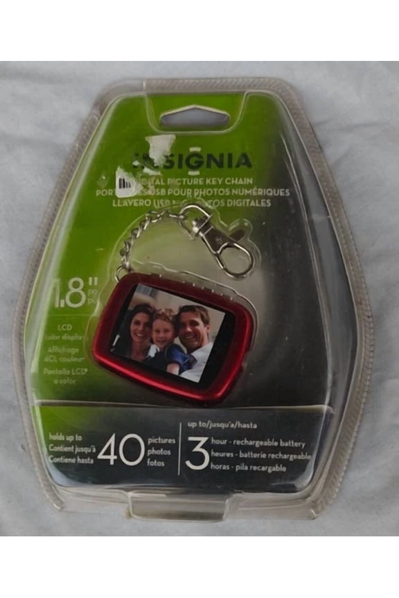 - Insignia Digital Picture Key Chain. 1.8"- Ns-Dkeyrd10 - New
