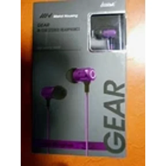 VIGOR- Iwave Gear Earbuds In-Line Mic Metal Housing Colored-Core Silicone Eb5060-Pu New