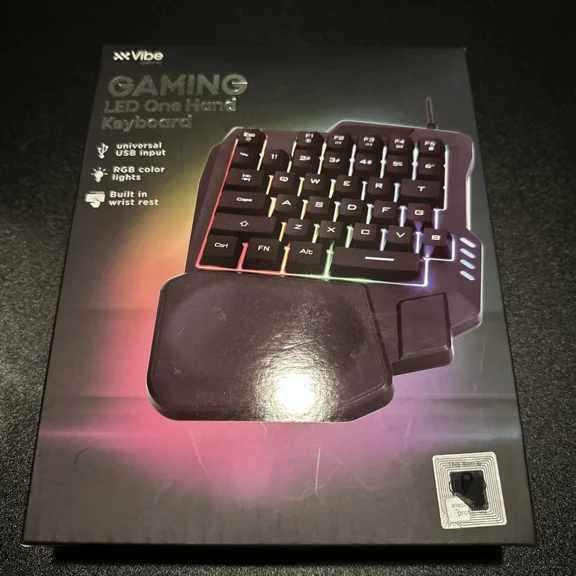 VIGOR- Keyboard Vibe Gaming Led One-Hand Universal Usb Input Built In Wrist Rest