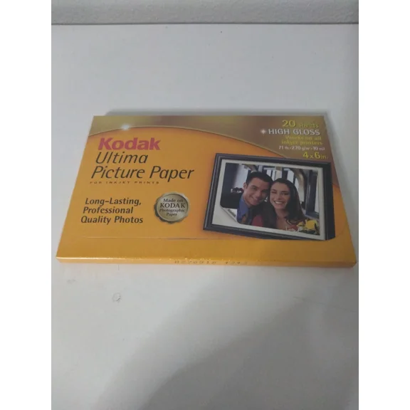 VIGOR- Kodak Ultima Picture Paper For Inkjet Printers 4X6 Prints High Gloss New Sealed