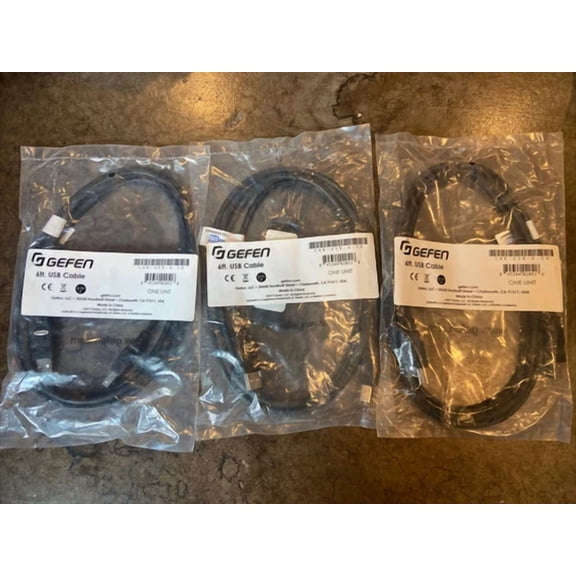 VIGOR- Lot Of 3 Gefen 6Ft Usb High Speed Printer Cable #Tid 60000467 Usb-A To Usb-B