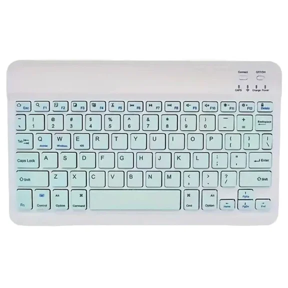 VIGOR- New! Wireless Bluetooth Mint Green Keys Ultra Slim Sleek Rechargeable Keyboard