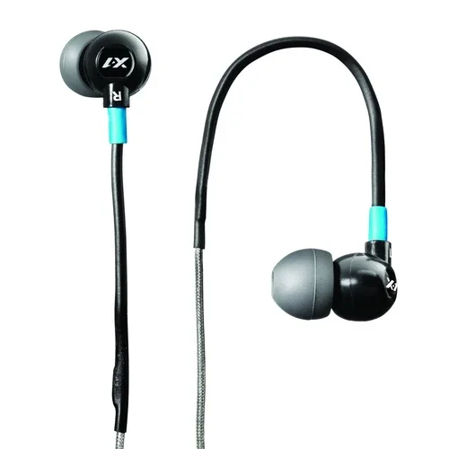 VIGOR- New X-1 (Powered By H2O Audio) Tr1-Bk-X Trax Custom Fit In-Ear Sport Headphones