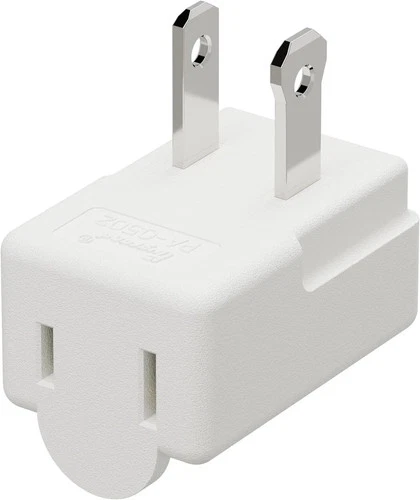 VIGOR- Right Angle Adapter,2-Prong 90 Degree Upward Angled Ac Adapter, Polarized 2-Pron