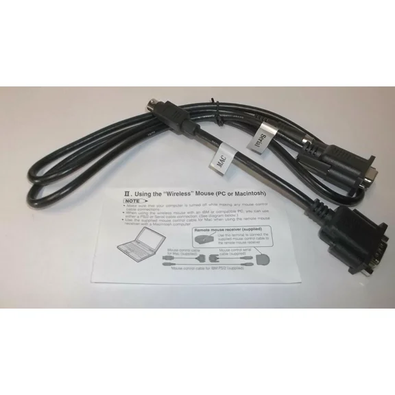 VIGOR- Sharp Projector Mac Wireless Mouse Receiver Serial Control Cables Qcnw-5112 5114