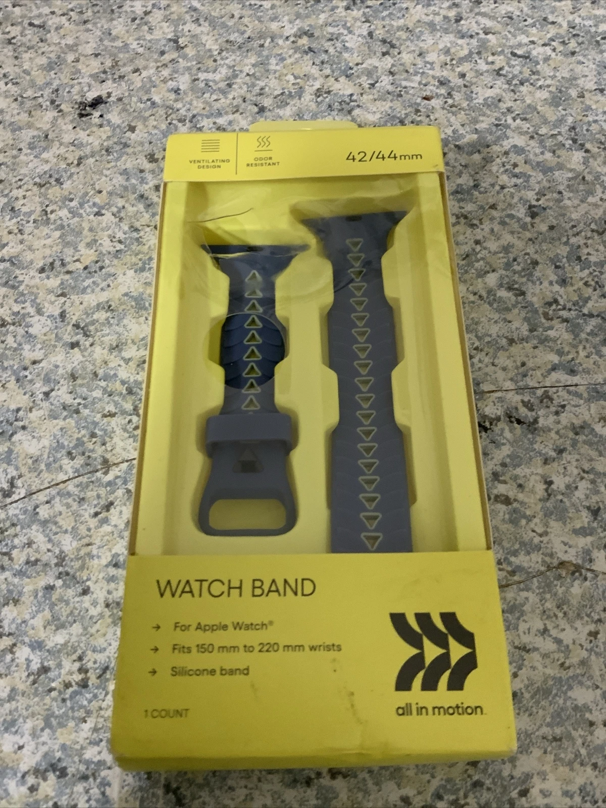 VIGOR- Silicone Band For Apple Watch 42/44 Mm - Blue - All In Motion (Distress Box