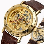 VIGOROSO Imperial Luxury Men's Automatic Mechanical Wrist Watch Skeleton Stainless Steel