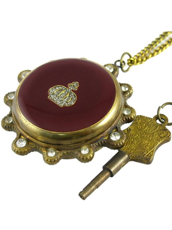 Imperial Mechanical Pocket Watches Antique Key Hide Pure Copper Case Crown Diamond Hand Wind Up Watch Vintage Old Clock Men Women Treasure Collection