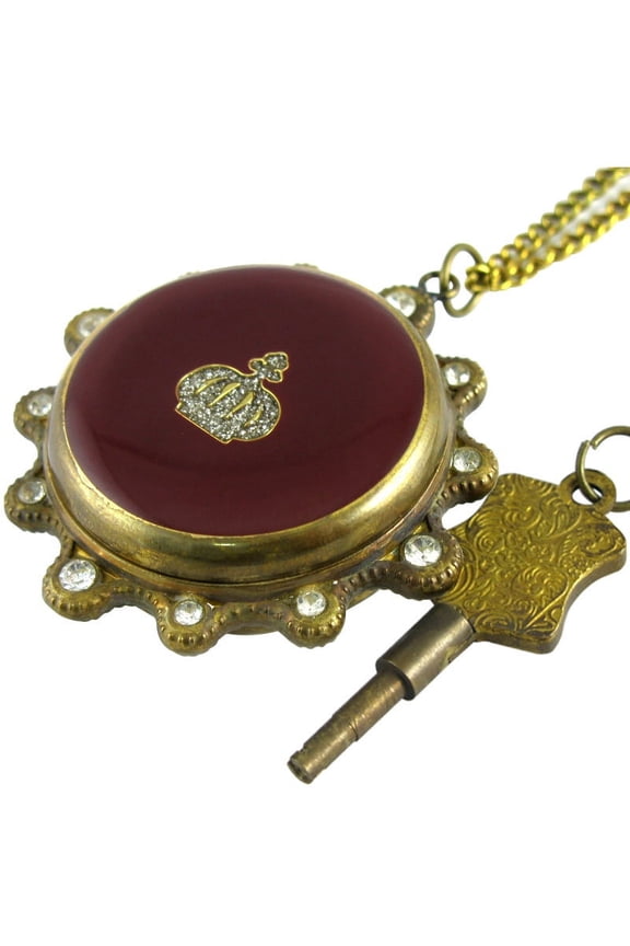 Imperial Mechanical Pocket Watches Antique Key Hide Pure Copper Case Crown Diamond Hand Wind Up Watch Vintage Old Clock Men Women Treasure Collection