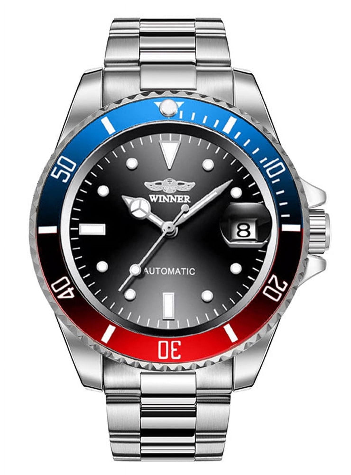 VIGOROSO Men's Watch Automatic Mechanical Watches Luxury Classic Business Sports Watch Stainless Steel Date Luminous AUTO Selfwind Wristwatch Men