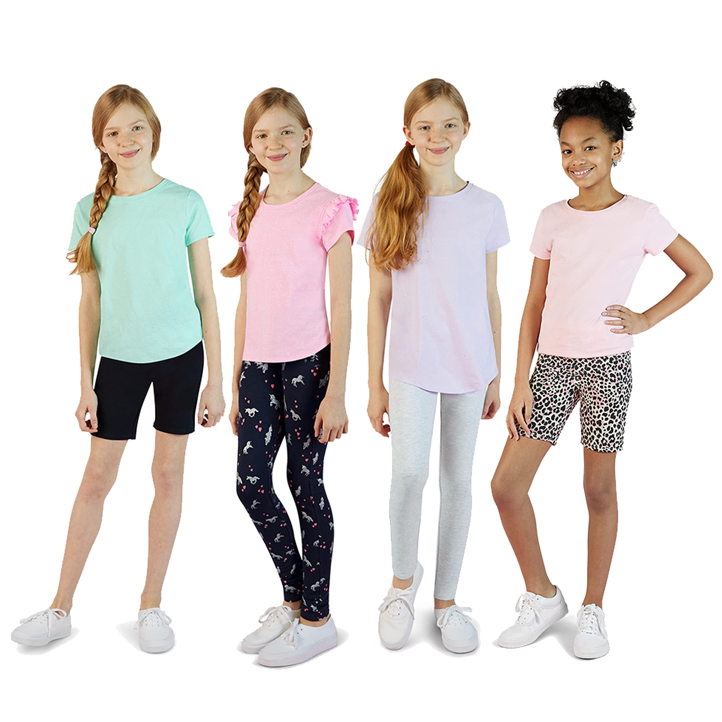 Buy Fablab Women's Ladies/Girls/Cotton Lycra Churidar Leggings Combo Pack  of 10  (Freesize,Black,White,Green,Red,Orange,Yellow,Pink,Blue,Purple,SkyBlue). at  Amazon.in
