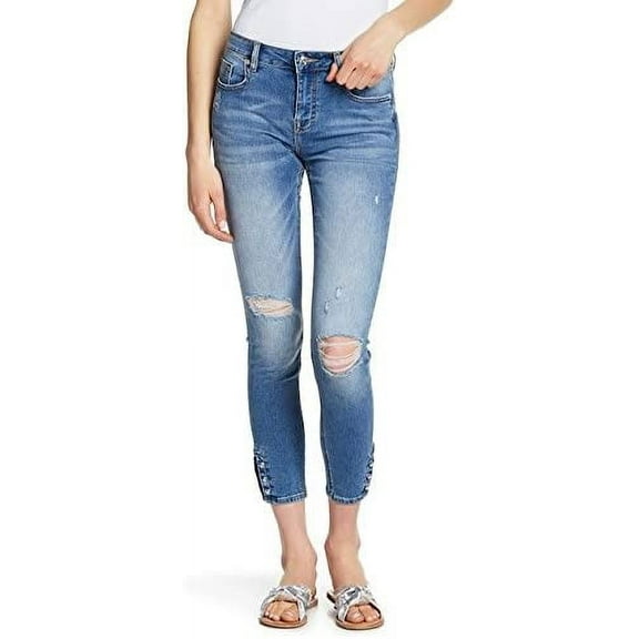 VIGOSS Marley Distressed Super Skinny Pin Jeans - Light Wash (27)
