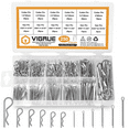 thumbnail image 1 of VIGRUE 250PCS Cotter Pin Hairpin Assortment Kit Zinc Plated Steel Hitch Pin Hair Pins R Clips Fastener Set Multiple Sizes, 1 of 7