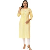 VIHAAN IMPEX leheriya printed casual kurta ladies kurti yellow tunic tops for women
