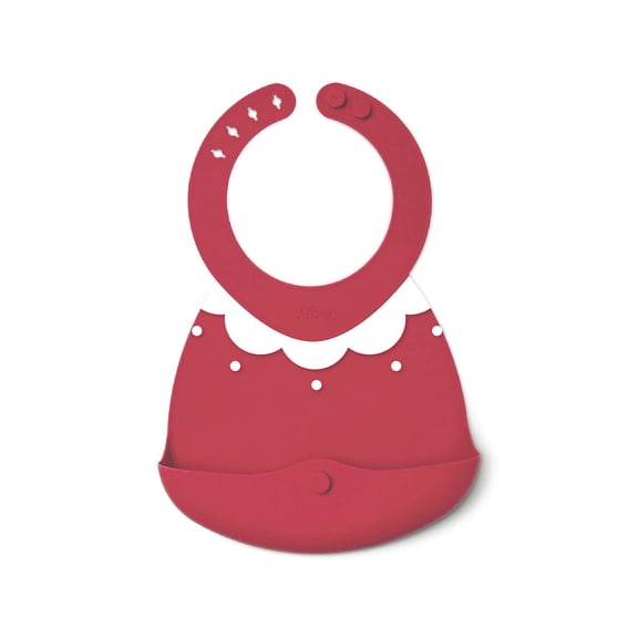 VIIDA Joy Series Baby Bib (P) - Raspberry Red