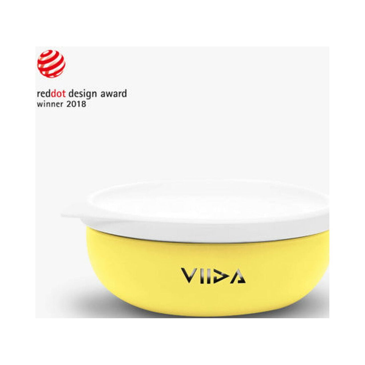 VIIDA Soufflé Antibacterial Stainless Steel Bowl - Lemon Yellow