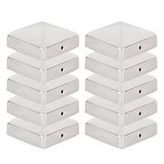 VIIRKUJA 10 x Stainless Steel Post Caps for Fence Posts (101 x 101 mm) Pyramid Shape Cover Cap for Wooden Posts