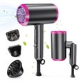 thumbnail image 1 of VIIWII 2000W Ionic Hair Dryer, Foldable Travel Blow Dryer with Diffuser & Concentrator, Fast Drying, Lightweight, Low Noise for All Hair Types, 1 of 9
