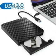 VIIWII External DVD Drive Player for Laptop Portable CD DVD Drive Burner Reader USB 3.0 Type-C Interface for PC