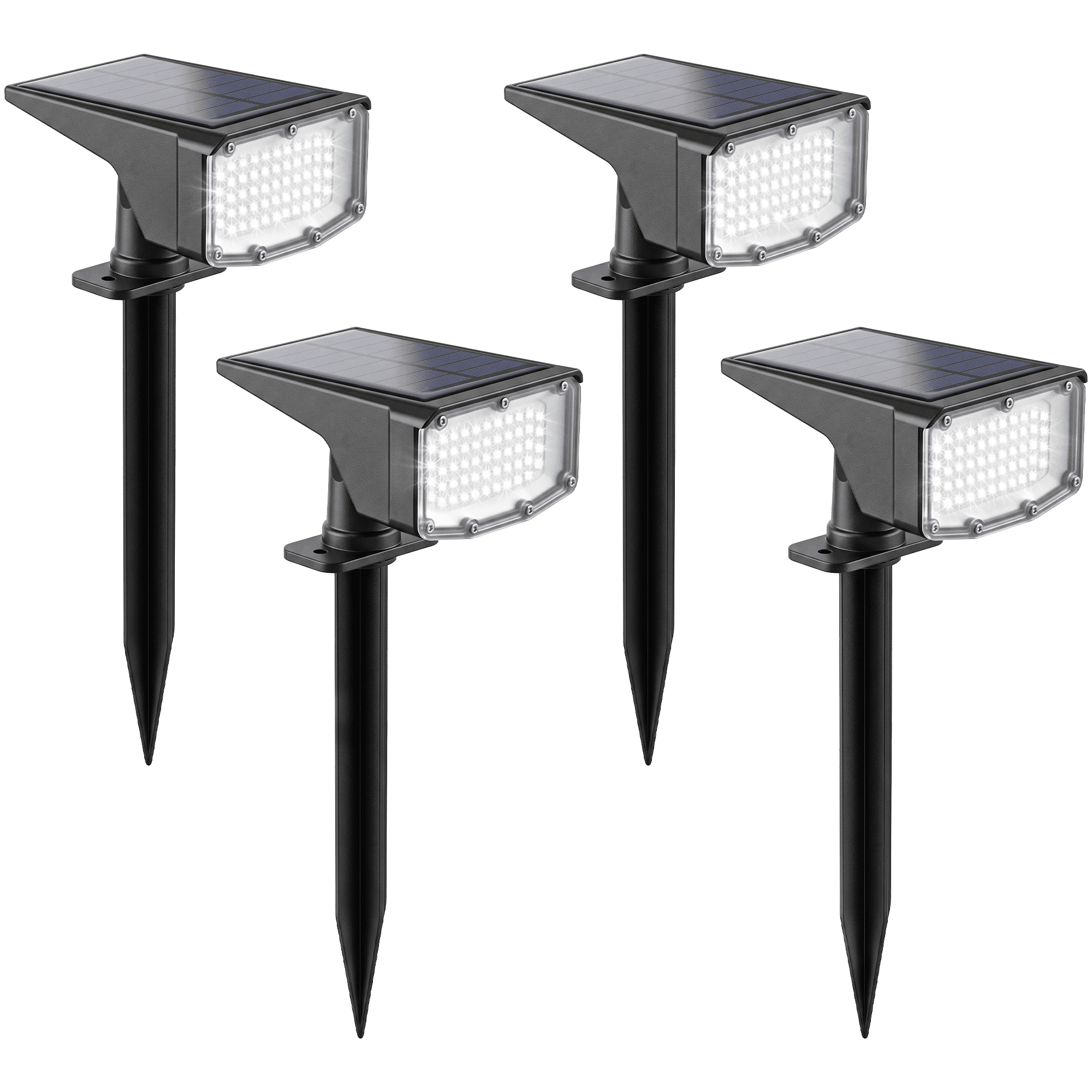 VIIWII Solar Lights Outdoor LED Landscape Spotlights for Garden Walkway Yard Porch Pool 4 Packs
