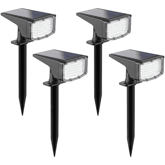 VIIWII Solar Lights Outdoor LED Landscape Spotlights for Garden Walkway Yard Porch Pool 4 Packs