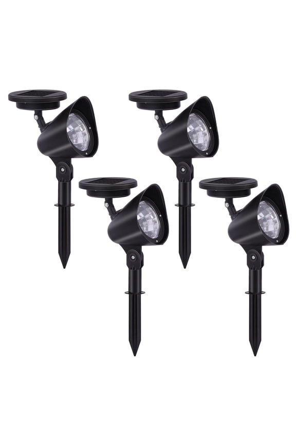 Solar Lights Outdoor LED Landscape Spotlights for Garden Walkway Yard Porch Pool 4 Packs