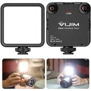 VIJIM Bi-Color LED Video Light, Mini Portable Rechargeable Camera Lights with 3 Cold Shoe, CRI95+ 3200K-5600K Dimmable Panel Vlog Light for Video Recording DSLR Camera Camcorder Gopro