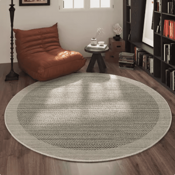 VIKAMA Vintage Soft Pile Round Carpet Bedroom ration Living Room Large Carpet Sofa Chair Cushion Cloakroom Lounge Floor Mat
