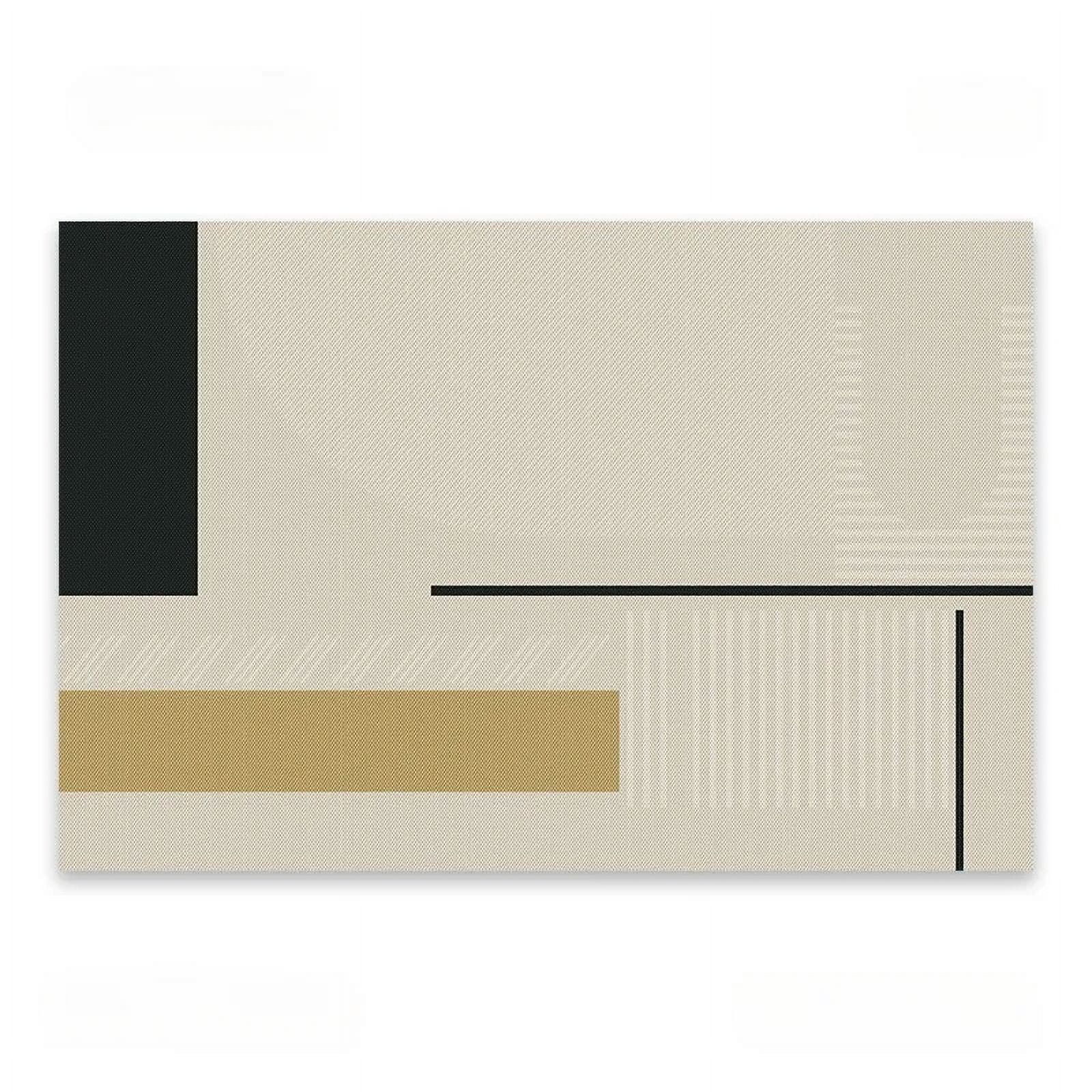 VIKAMA White Minimalist Living Room Large Area Carpets Abstract Lines ...
