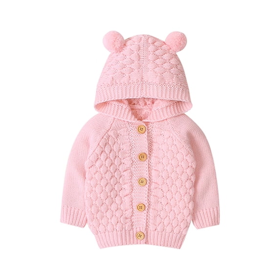 VIKING GLORY Toddler Girls Kids Baby Sweater Hooded Knit Pullovers Cardigan Warm Coat Clothes