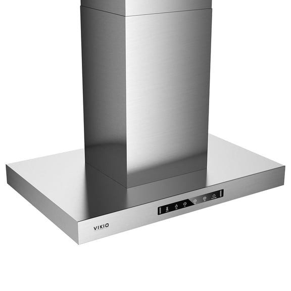 VIKIO 36 in. Island Mount Range Hood in Stainless Steel with 900 CFM Ventilation, Gesture and Touch Control, Dual-Side Controls, LED Lights and Convertible Ducted and Ductless Installation
