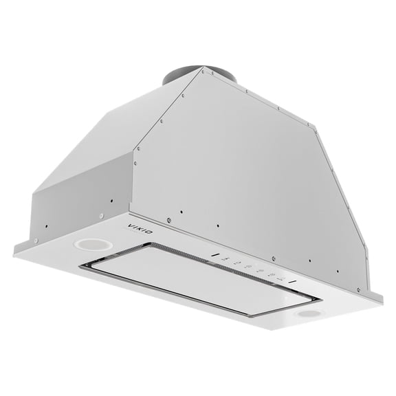 VIKIO 30 inch Insert Range Hood 900CFM Convertible Ducted to Ductless Exhaust Fan, Carbon Filter, Touch Panel, Stainless Steel, Silver