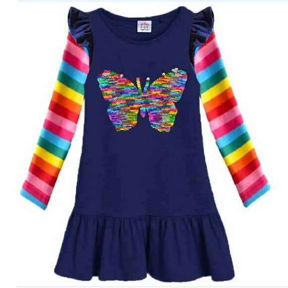 VIKITA Winter Toddler Girl Clothes Long Sleeve Girls Dresses for Kids Lh5880 2-3 Years