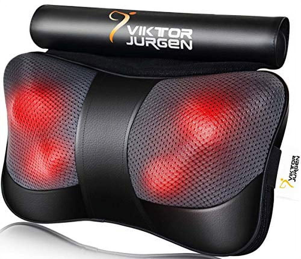 VIKTOR JURGEN Neck Massage Pillow Shiatsu Deep Kneading Shoulder Back and  Foot Massager with Heat-Re…See more VIKTOR JURGEN Neck Massage Pillow