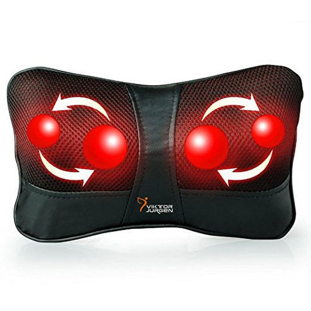 VIKTOR JURGEN Shiatsu Neck and Back Massager with Heat, Deep Tissue  Kneading