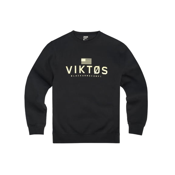 VIKTOS Adult Male Archetype Crew Fleece Sweatshirt, Color: Black, Size: L (1704403)