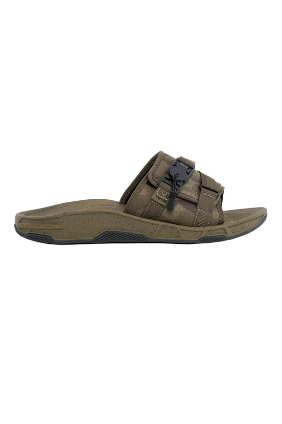 Adult Male Ruck Recovery SF Slide Sandals, Murkwood Camo, Size: 7 (1103100)