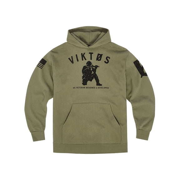 VIKTOS Adult Male Varsity Hoodie, Olive Heather, Size: L (1711202)