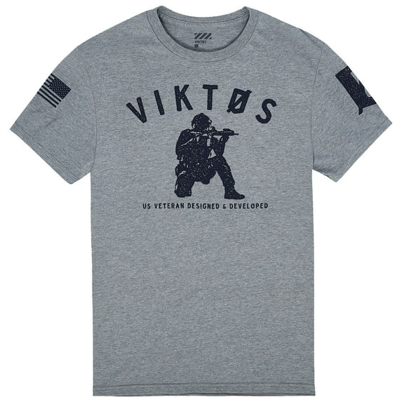 VIKTOS Adult Male Varsity Tee, Color: Ash Heather, Size: L (1890002)