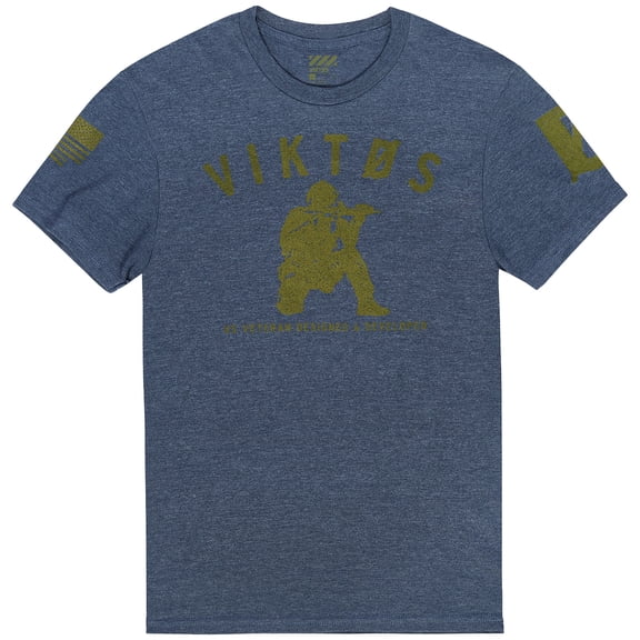 VIKTOS Adult Male Varsity Tee, Color: Royal Navy Heather, Size: S (1891000)