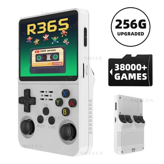 VILCORN 2025 Upgraded R36S Handheld Game Console, 256G, 50+ Emulators, for Christmas Gift