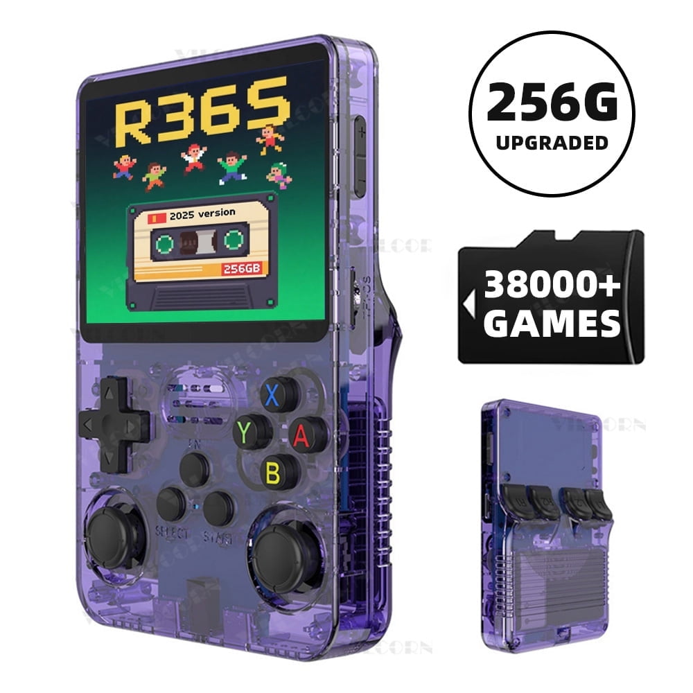 ゲームコンソール R36S 128G スケルトンブラック R36S PRO Retro Handheld Game Linux System Video Game | ToRetro