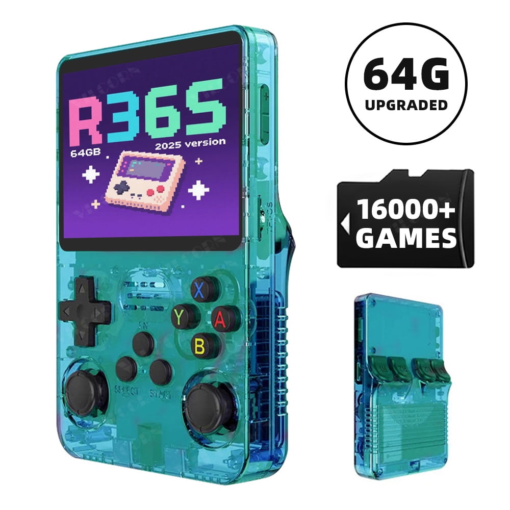 VILCORN 2025 Upgraded R36S Handheld Game Console, 64G, 50+ Emulators, for Gift