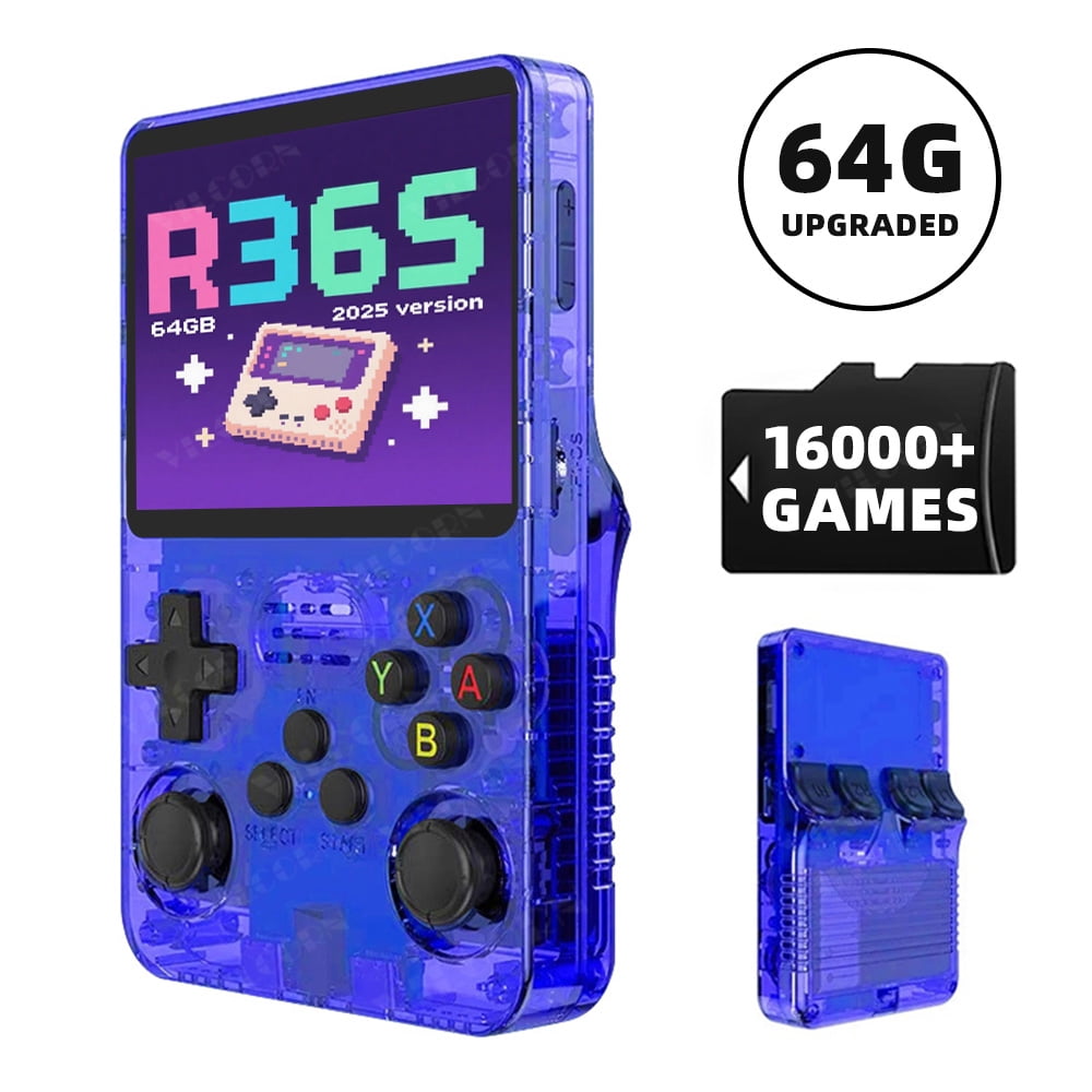 VILCORN R36S Handheld Video Game System 128G, Purple, for Gift