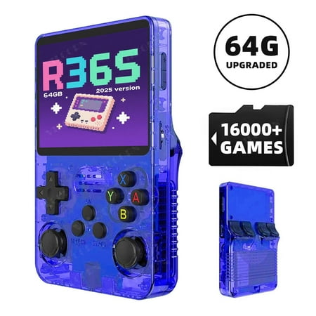 VILCORN 2025 Upgraded R36S Handheld Game Console, 64G, 50+ Emulators, for Gift