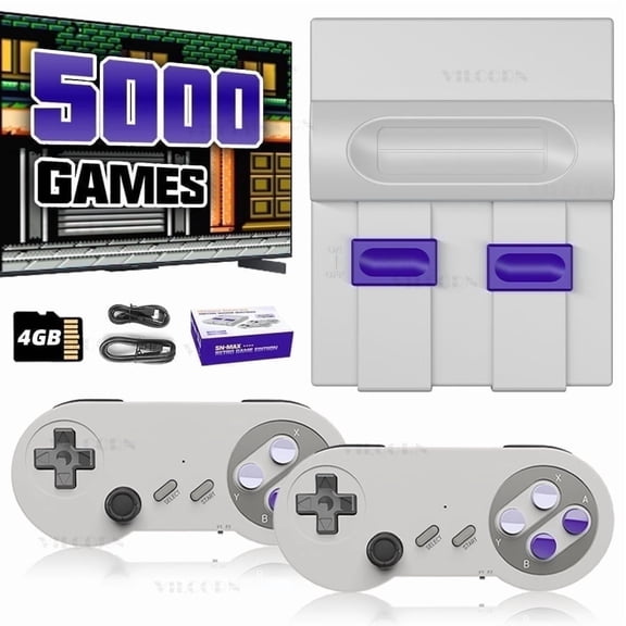 VILCORN SN-Plus 16Bit Video Game Console for TV, 2 Controllers